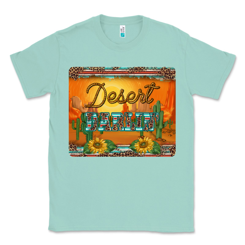 Western Desert Darlin Sunset Serape Leopard Sunflowers Mousepad Classic Tee by BarkalooDesign | Teevron