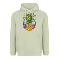Matcha pineapple with headphone Heavyweight Hoodie - BarkalooDesign