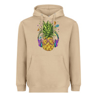 Mushroom pineapple with headphone Heavyweight Hoodie - BarkalooDesign