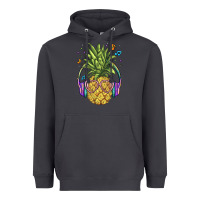 Smoke pineapple with headphone Heavyweight Hoodie - BarkalooDesign