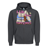 Smoke i like them thick and spicy Zipper Hoodie - MaliasSmallBusiness
