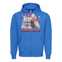 True Royal i like them thick and spicy Zipper Hoodie - MaliasSmallBusiness