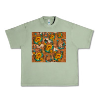 Oil Green sunflower turquoise leopard cowhide horseshoe Urban Heavy Tee - Artiststas