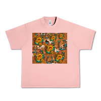 Salmon sunflower turquoise leopard cowhide horseshoe Urban Heavy Tee - Artiststas