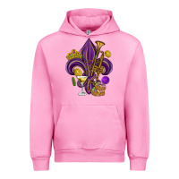 Fuchsia Pink Fleur de lis Mardi Gras Urban Hoodie - HowdyJamesFarm