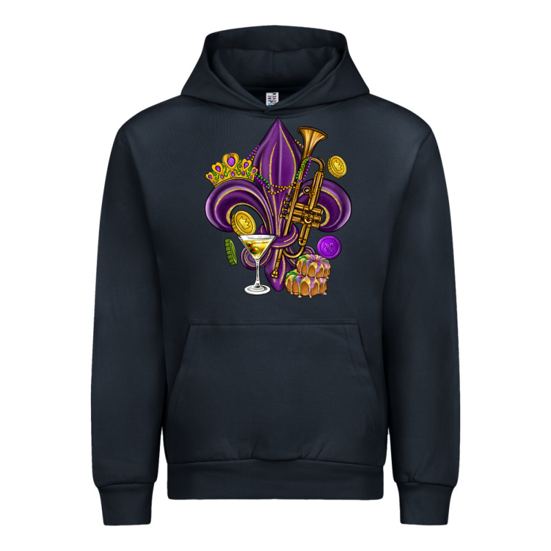Fleur De Lis Mardi Gras Urban Hoodie by HowdyJamesFarm | Teevron