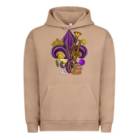 Pigment Burro Fleur de lis Mardi Gras Urban Hoodie - HowdyJamesFarm