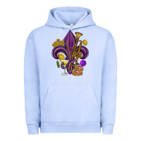 Pigment Grape Ice Fleur de lis Mardi Gras Urban Hoodie - HowdyJamesFarm