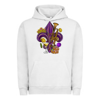Pigment Lunar Rock Fleur de lis Mardi Gras Urban Hoodie - HowdyJamesFarm