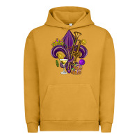 Pigment Peanut Butter Fleur de lis Mardi Gras Urban Hoodie - HowdyJamesFarm