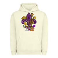Pigment Pistachio Fleur de lis Mardi Gras Urban Hoodie - HowdyJamesFarm