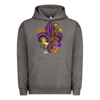 Pigment Tornado Fleur de lis Mardi Gras Urban Hoodie - HowdyJamesFarm