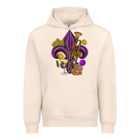 Sandshell Fleur de lis Mardi Gras Urban Hoodie - HowdyJamesFarm