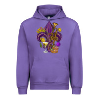 Tulip Fleur de lis Mardi Gras Urban Hoodie - HowdyJamesFarm