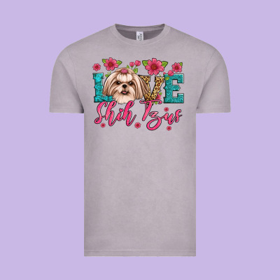 Love Shih Tzus Vintage Tee Designed By Artiststas