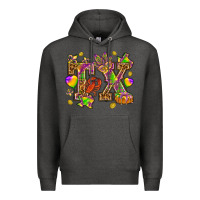 Charcoal Heather Texas Mardi Gras Premium Hoodie - NancyCooperArtShop
