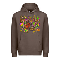 Coffee Texas Mardi Gras Premium Hoodie - NancyCooperArtShop