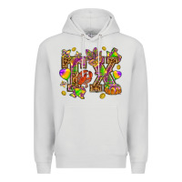 Dove Grey Texas Mardi Gras Premium Hoodie - NancyCooperArtShop