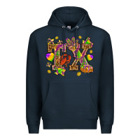 Navy Texas Mardi Gras Premium Hoodie - NancyCooperArtShop