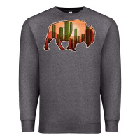 Charcoal Heather Cactus Bison Silhouette Premium Sweatshirt - Bettercallsaul