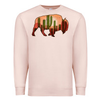Pale Pink Cactus Bison Silhouette Premium Sweatshirt - Bettercallsaul