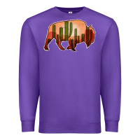 Purple Cactus Bison Silhouette Premium Sweatshirt - Bettercallsaul