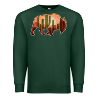 Sports Green Cactus Bison Silhouette Premium Sweatshirt - Bettercallsaul