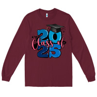 Burgundy class of 2025 Long Sleeve Tee - MaliasSmallBusiness