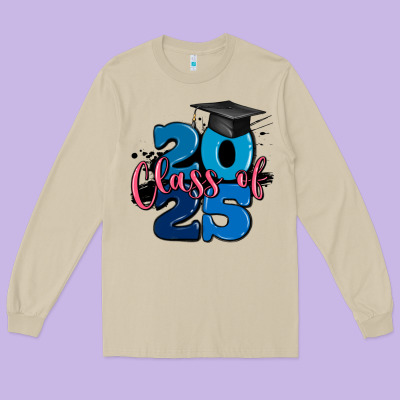 Class Of 2025 Long Sleeve Tee Designed By Maliassmallbusiness