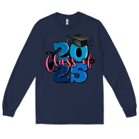 Navy class of 2025 Long Sleeve Tee - MaliasSmallBusiness
