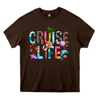 Chocolate Brown cruise life Heavy Core Tee - Zillion Design Studio