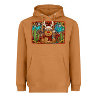 Meerkat western christmas reindeer with background Heavyweight Hoodie - Jasminsmagicworld