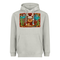 Moon Dust western christmas reindeer with background Heavyweight Hoodie - Jasminsmagicworld