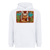 White western christmas reindeer with background Heavyweight Hoodie - Jasminsmagicworld
