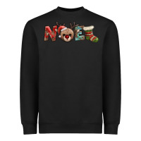 Black noel with sock and reindeer Heavyweight Sweatshirt - AdoDesignShop