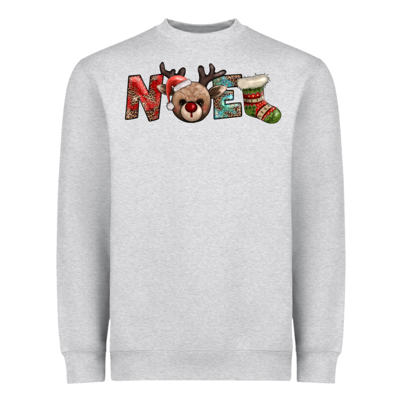 Noel With Sock And Reindeer Heavyweight Sweatshirt by AdoDesignShop | Teevron