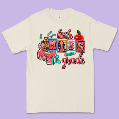 Little Miss 4 Th Grade Premium Tee Designed By Adodesignshop