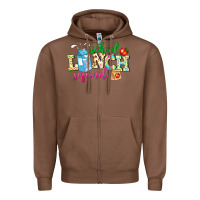 Chestnut school lunch squad Zipper Hoodie - NancyCooperArtShop