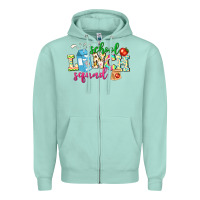 Seafoam school lunch squad Zipper Hoodie - NancyCooperArtShop