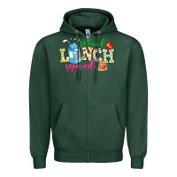 Sports Green school lunch squad Zipper Hoodie - NancyCooperArtShop