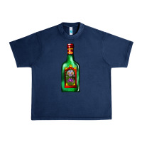 Navy tequila bottle Urban Heavy Tee - AdoDesignShop