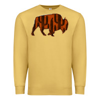 Antique Gold Red Cactus Bison Silhouette Premium Sweatshirt - Bettercallsaul