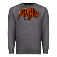 Charcoal Heather Red Cactus Bison Silhouette Premium Sweatshirt - Bettercallsaul