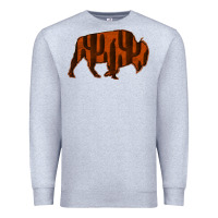 Heather Grey Red Cactus Bison Silhouette Premium Sweatshirt - Bettercallsaul