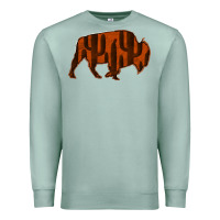 Seafoam Red Cactus Bison Silhouette Premium Sweatshirt - Bettercallsaul