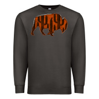 Smoke Red Cactus Bison Silhouette Premium Sweatshirt - Bettercallsaul