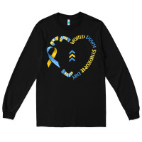 Black world down syndrome day Long Sleeve Tee - MaliasSmallBusiness