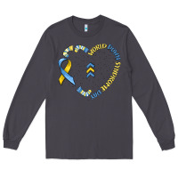 Smoke world down syndrome day Long Sleeve Tee - MaliasSmallBusiness
