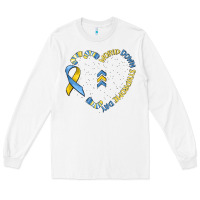 White world down syndrome day Long Sleeve Tee - MaliasSmallBusiness