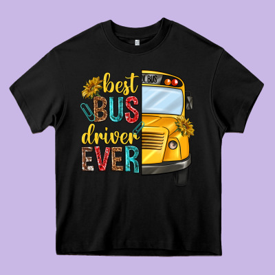 Best Bus Driver Ever Heavy Core Tee Designed By Texasbilliewilder
